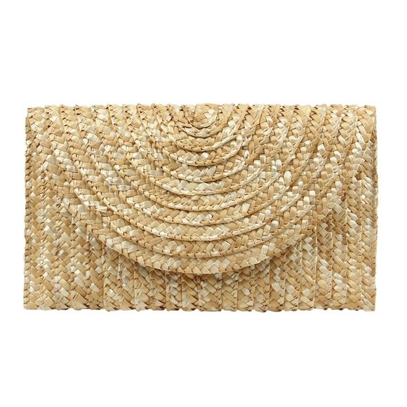 Straw Clutch Bag Summer Clutch Purses Beach Envelope Wallet Woven XD - Picture 1 of 7